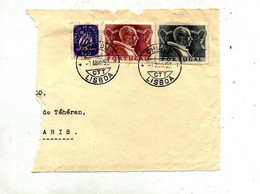 Fragment De Devant De Lettre Cachet Lisbonne Sur Pape - Marcofilie - EMA (Printer)