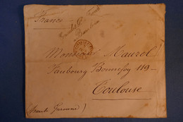 G14 ESPAGNE BELLE LETTRE RARE 1876 CONSULAT DE FRANCE A BARCELONE POUR TOULOUSE - Briefe U. Dokumente