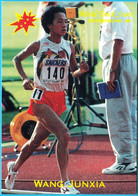 WANG JUNXIA China (10000m) - 1995 WORLD CHAMPIONSHIPS IN ATHLETICS Trading Card * Athletisme Atletica Athletik IAAF - Athlétisme