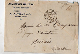 Figeac  (46 (Lot) Lettre Avec Entête  ANTELME 1925 Avec Cachet GARE DE  FIGEAC (PPP33742) - Ohne Zuordnung