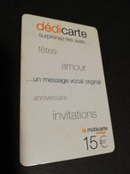 FRANCE/FRANKRIJK   ORANGE € 15- LA MOBICARTE /RECHARGE    PREPAID  USED    ** 6629** - Nachladekarten (Handy/SIM)