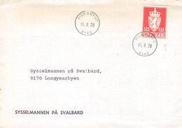 NORWAY - COVER SYSSELMANNEN PA SVALBARD 1978 / YZ266 - Dienstzegels