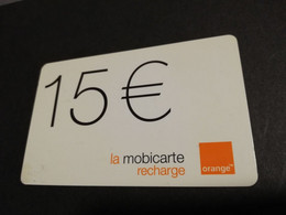 FRANCE/FRANKRIJK   ORANGE € 15- LA MOBICARTE /RECHARGE    PREPAID  USED    ** 6631** - Nachladekarten (Handy/SIM)