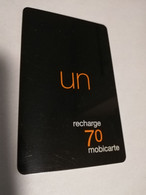 FRANCE/FRANKRIJK   ORANGE  70  FRANC / UN - LA MOBICARTE /RECHARGE    PREPAID  USED    ** 6638** - Nachladekarten (Handy/SIM)