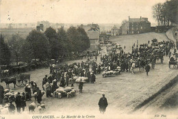 Coutance * Place Et Le Marché De La Croûte * Foire Aux Moutons * Marchands * Attelage - Coutances