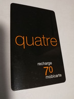 FRANCE/FRANKRIJK   ORANGE  70  FRANC / QUATRE  - LA MOBICARTE /RECHARGE    PREPAID  USED    ** 6641** - Mobicartes: Móviles/SIM)