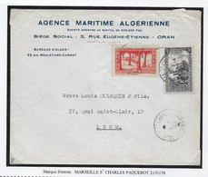 Algérie - Maritime - Paquebot - Lettre - Other & Unclassified