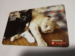 LIECHTENSTEIN ANIMALS CHF 20,- FINE USED PREPAID- 2 CATS     ** 6644** - Liechtenstein