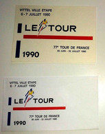 77 LE TOUR DE FRANCE 07/1990 VITTEL VOSGES Enveloppe Carte Postale Maillot Jaune - Lug & Semic