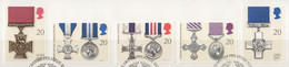 Great Britain 1990 Mi 1290-1294 Canceled BRAVERY MEDALS - Used Stamps