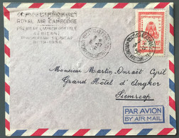 Cambodge Première Liaison Aérienne Phnom Penh Siem Reap 8.12.1956 Sur Enveloppe - (C2060) - Cambodge