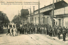 Ivry * Le Boulevard Nationale * Compagnie Française De Matériel De Chemin De Fer * Sortie Des Ouvriers * Usine Industrie - Ivry Sur Seine