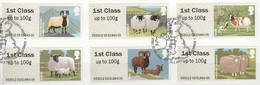 Great Britain Automatenmarken 2012 Mi 27-32 Canceled SHEEP - Post & Go Stamps