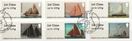 Great Britain Automatenmarken 2015 Mi 81-86 Canceled SAILING SHIPS - Post & Go Stamps