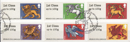 Great Britain Automatenmarken 2015 Mi 87-92 Canceled HERALDIC ANIMALS - Post & Go Stamps