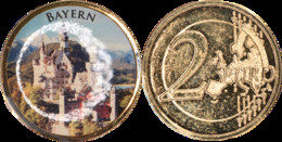 Allemagne - Médaille - Jeton Pour L'introduction De L'euro - Bayern Et Revers De 2 Euros - B016 - Monarquía/ Nobleza