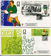 South Africa SA 1995 Official FDC Cover Rugby Football , Games, Sport World Cup Championship , 4 FDC In Set (**) - Covers & Documents