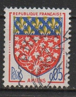 Timbre N° 1352, ARMOIRIES Ville D'AMIENS , Avec Impression Décalée - Used Stamps