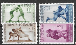 Turkey 1949 Mnh ** 15 Euros Lutte Wrestling - Unused Stamps