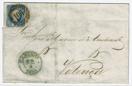 Portugal, 1855, # 6, Caminha-Valença - Lettres & Documents