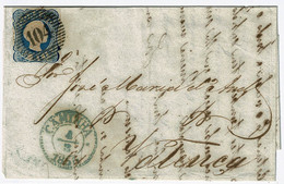 Portugal, 1855, # 6, Caminha-Valença - Storia Postale