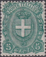 Regno D'Italia 1896 5 C. Verde Sass. 67 MNH** Cv. 175 - Mint/hinged