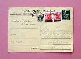 Cartolina Postale 1946 Comando Territoriale Napoli Viaggiata Reduce Patria - Other