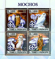 S. TOME & PRINCIPE 2006 MNH - OWLS, MUSHROOMS, SCOUTS. Y&T 2154-2157  |  Michel Code: 2894-2897  |  Scott Code: 1645 - São Tomé Und Príncipe