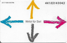 Germany - X 17 - DeTeMedien - Wirbt Für Sie, 10.1994, 6DM, 5.100ex, Mint - X-Series: Werbeserie Mit Eigenwerbung Der Dt. Postreklame GmbH