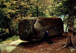 N°89335 GF -cpsm Huelgoat -la Roche Tremblante -pierre Divinatoire- - Dolmen & Menhirs