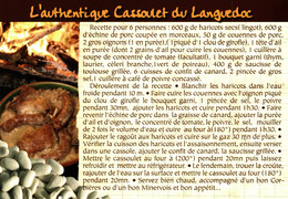 N°89343 GF -cpsm L'authentique Cassoulet Du Languedoc - Recettes (cuisine)