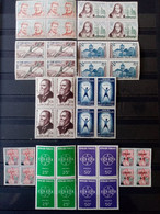 FRANCE. 1959 . N° 1213 à 1229. 10 Blocs NEUFS SANS Charnières. Côte YT 2021 : 26,00 € - Unused Stamps