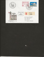 SUISSE - POSTE AERIENNE N° 49 SUR LETTRE FDC RECOMMANDEE -CACHET MAUVAIS TEMPS VOL RENVOYE -ANNEE 1988 - Erst- U. Sonderflugbriefe