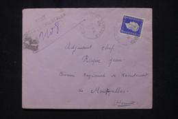 FRANCE - Enveloppe En Recommandé Provisoire De Elne Pour Montpellier En 1945, Affranchissement Dulac 4fr Seul - L 111952 - 1921-1960: Modern Tijdperk