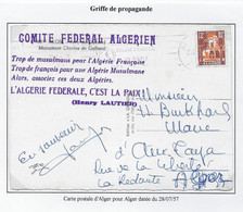 Algérie - Lettre - Other & Unclassified