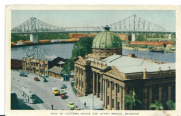 Brisbane, Customs House Und Story Bridge, Gelaufen 1958 - Brisbane