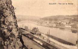 Sclayn - Vue Sur La Meuse (et La Gare + Train + écluse Phototypie Pinon 1932) - Andenne