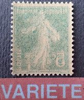 R1189/58 - 1907 - TYPE SEMEUSE CAMEE N°137 (I) NEUF** - SUPERBE VARIETE ➤➤➤ Double Impression RECT0 VERSO - Ungebraucht