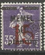 MEMEL N° 40 Variétée Barre Superieur Du 5 Plus Courte Et Boucle Interrompu Sur 2mm OBL - Oblitérés