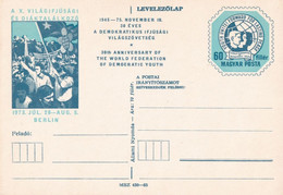 A14458 - A X VILAGIFJUSAGI  ES DIASKATALAKOZO  BERLIN 1973  MAGYAR POSTA  ENTIER POSTAUX - Postal Stationery