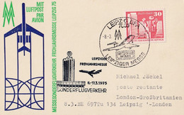 A14461 - LEIPZIGER MESSE 1975 SONDERFLUGVERKHER MIT LUFPOST PAR AVION - Storia Postale