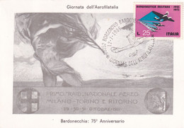 A14469 - GIORNATA DELL'AEROFILATELIA BARDONECCHIA 75 ANNIVERSARIO - Philatelistische Karten