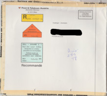 1998 Contrôle Postal Zoll Customs Douane C1 Registered Postage Paid Port Payé Wien Sammler Service Stamp Facture Invoice - Sin Clasificación