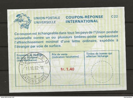 Coupon-réponse International Genève Nations Unies 1982 - Lettres & Documents