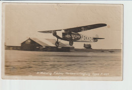 RARE Vintage Rppc KLM K.L.M Royal Dutch Airlines Fokker F-7 Vliegtuig Aircraft - 1919-1938: Entre Guerres