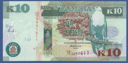 ZAMBIA - P.51a – 10 KWACHA  2012 UNC, Serie CA/12 3991661 - Sambia