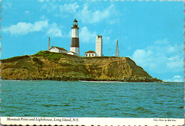 22428 - USA - New York , Montauk Point And Lighthouse , Lond Island , Leuchtturm - Gelaufen 1977 - Long Island