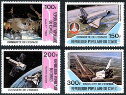Congo Brazzaville 1981 NASA Space Suttle, Luna 17  (Yvert 616) - Aerei