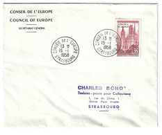 Conseil De L'Europe Strasbourg 35 Francs 1958 - Cartas
