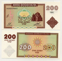 (!)  Armenia 200 Dram 1993 Pick 37 UNC Uncirculated Banknote - Armenië
